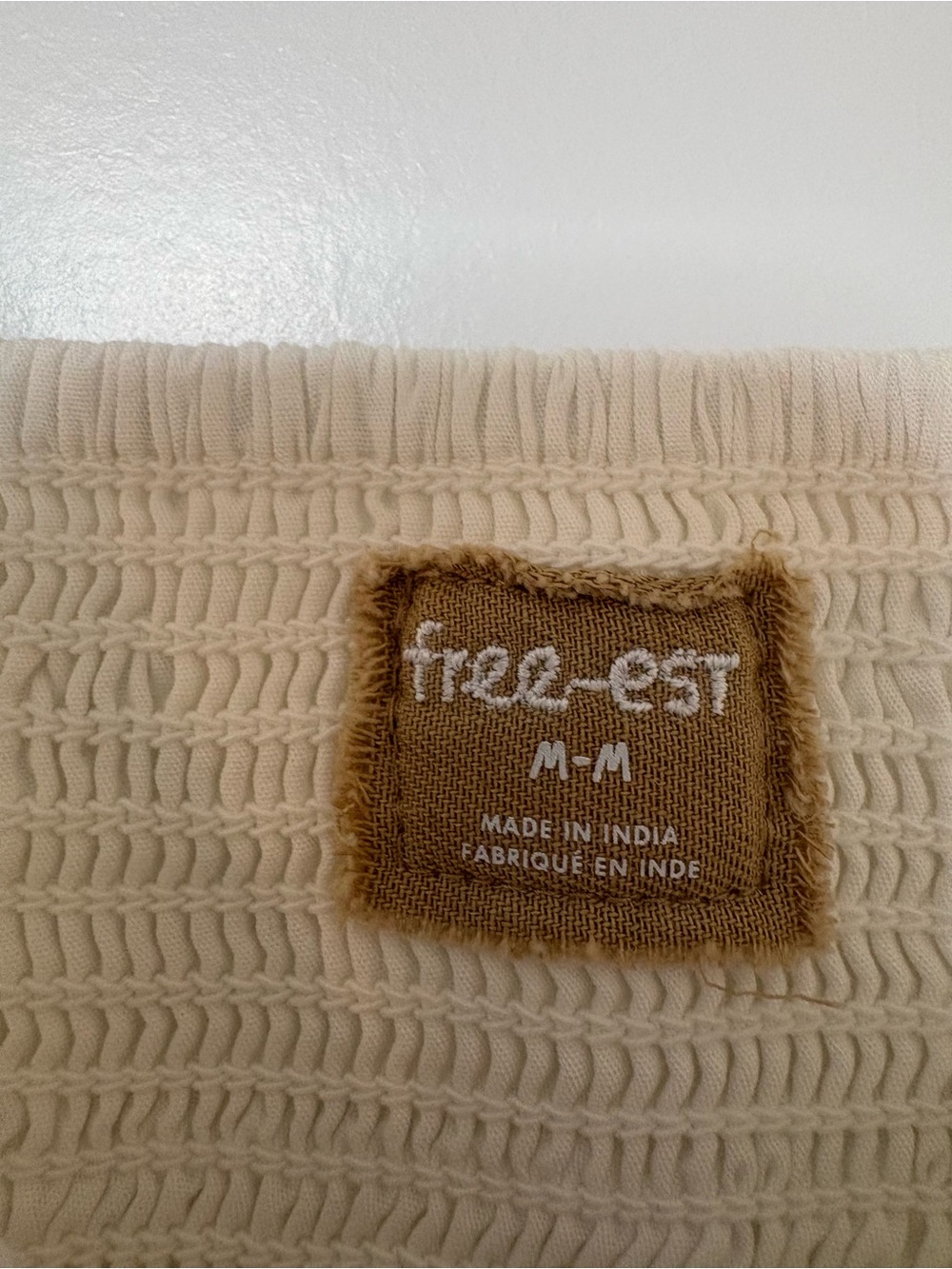 FREE PEOPLE Cream Button-Front Tie-Waist Tank Top. NWT - Picture 5 of 8